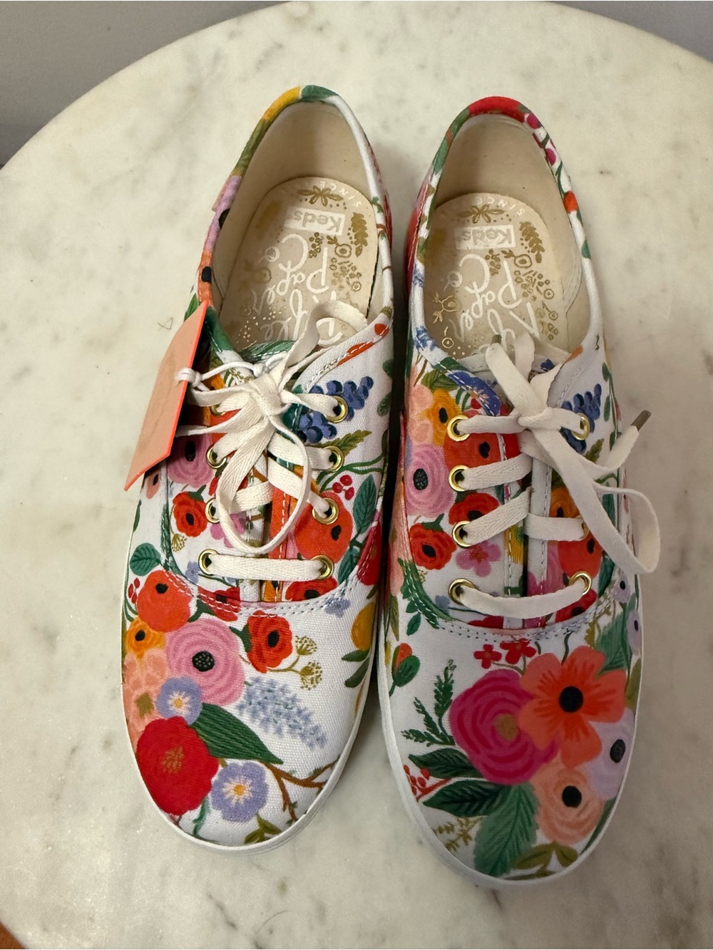 Keds x Rifle Paper Co Shoes Womens 4.5 Champion Floral Print Sneakers Multi NEW